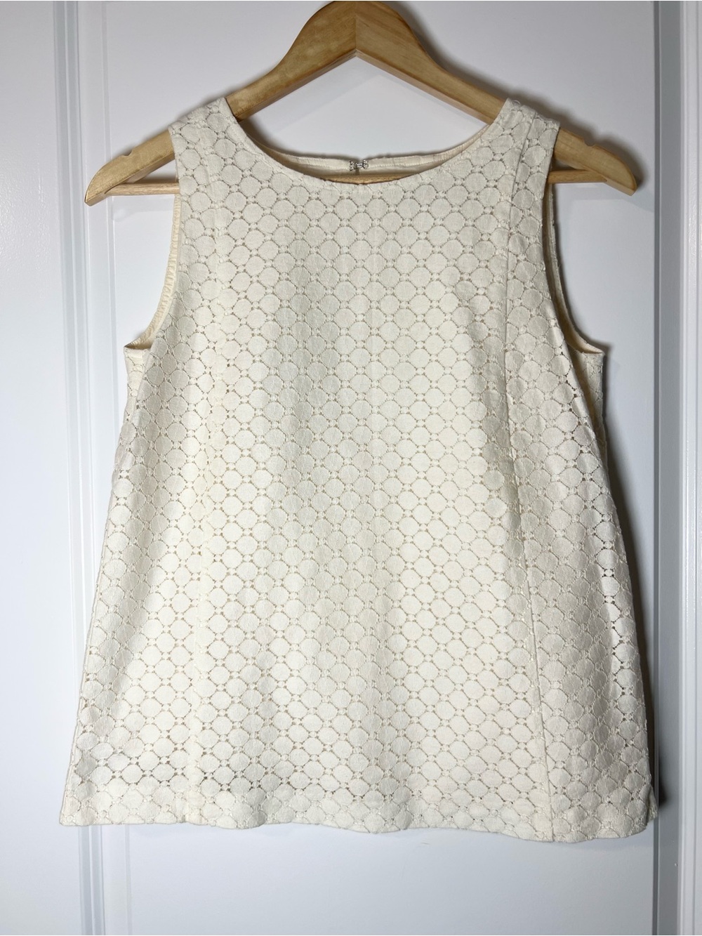 [Ann Taylor LOFT] Cream Lace A-Line Blouse